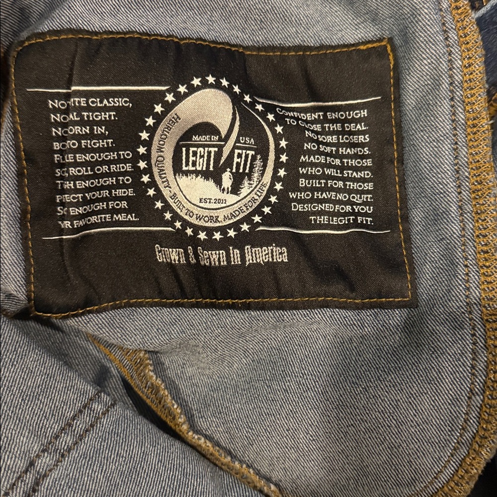 Origen Men's legit fit Blue Jeans 36w - Picture 9 of 9